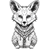 Fuchs mit Streetwear-Design