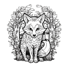 Waldliebe Fuchs Illustration