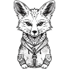 Fox with hoodie illustration