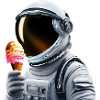Waffle Ice Cream Astronaut