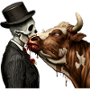 Gentlemen zombie kisses cow