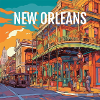 New Orleans at sunset