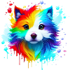 Rainbow Style Spray Puppy