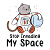 Weltraum Schnurrende Katze Astronaut
