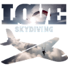 Skydiving, clouds and parachute