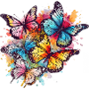Beaux papillons Aquarelle Art