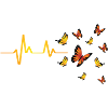 Funny Butterfly Heartbeat Design Butterfly