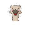 happy ostrich ratite animal