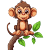 Playful Jungle Jive Monkey
