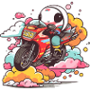 Exi sur sa moto kawaii