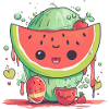 Ella pastèque kawaii