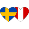 Sweden Peru Heart Flag