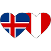 Iceland Peru Heart Flag