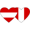 Austria Peru Heart Flag