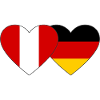 Peru Germany Heart Flag