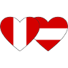 Peru Austria Heart Flag