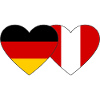 Germany Peru Heart Flag