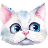 Katze Wasserfarben Zeichnung