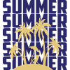 Summer Tropical Palm trees