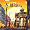 Berlin at sunset