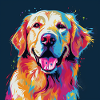 Golden Retriever Pop Art