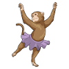 Monkey Ballerina Ballet Dance