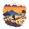 Hiking in the mountains