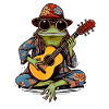 Hippie Frog Playing Guitar - Hippie Costume