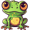 Lime Frog Pop Art Character