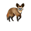 Drawing of a bat-eared fox