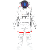 Astronaut hovering in space
