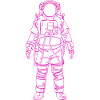 Astronaut drawing in pink