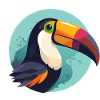 Toucan with background