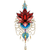 Red Lotus chakras unalome