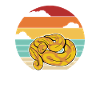 Retro Schlange Schuppenkriechtiere Python Banana