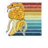 Retro Python Schlange Schuppenkriechtiere Banana