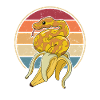 Retro Schlange Schuppenkriechtiere Python Banana