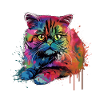 Bunte schottische Faltohrkatze