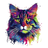 Bunte Maine-Coon-Katze