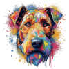 Bunte Airedale-Terrier