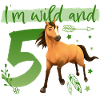 Spirit I'm wild and 5 Birthday Outfit Gift