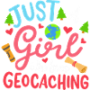 Mädchen, das Geocaching liebt