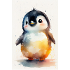 Pingouins Pingouins Aquarelle d’Animal