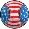Baseball 4 juillet Drapeau américain