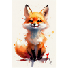 Aquarelle d’animal renard renard