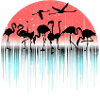 Tropical Flamingos Summer Island Flamingos