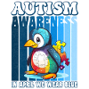Autism Awareness Penguin