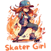 Teenage Girl On Skateboard Skater Girl Shirt