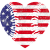 4th Of July American Flag Baseball Heart