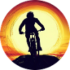 Mountain Bike Downhill Sunset